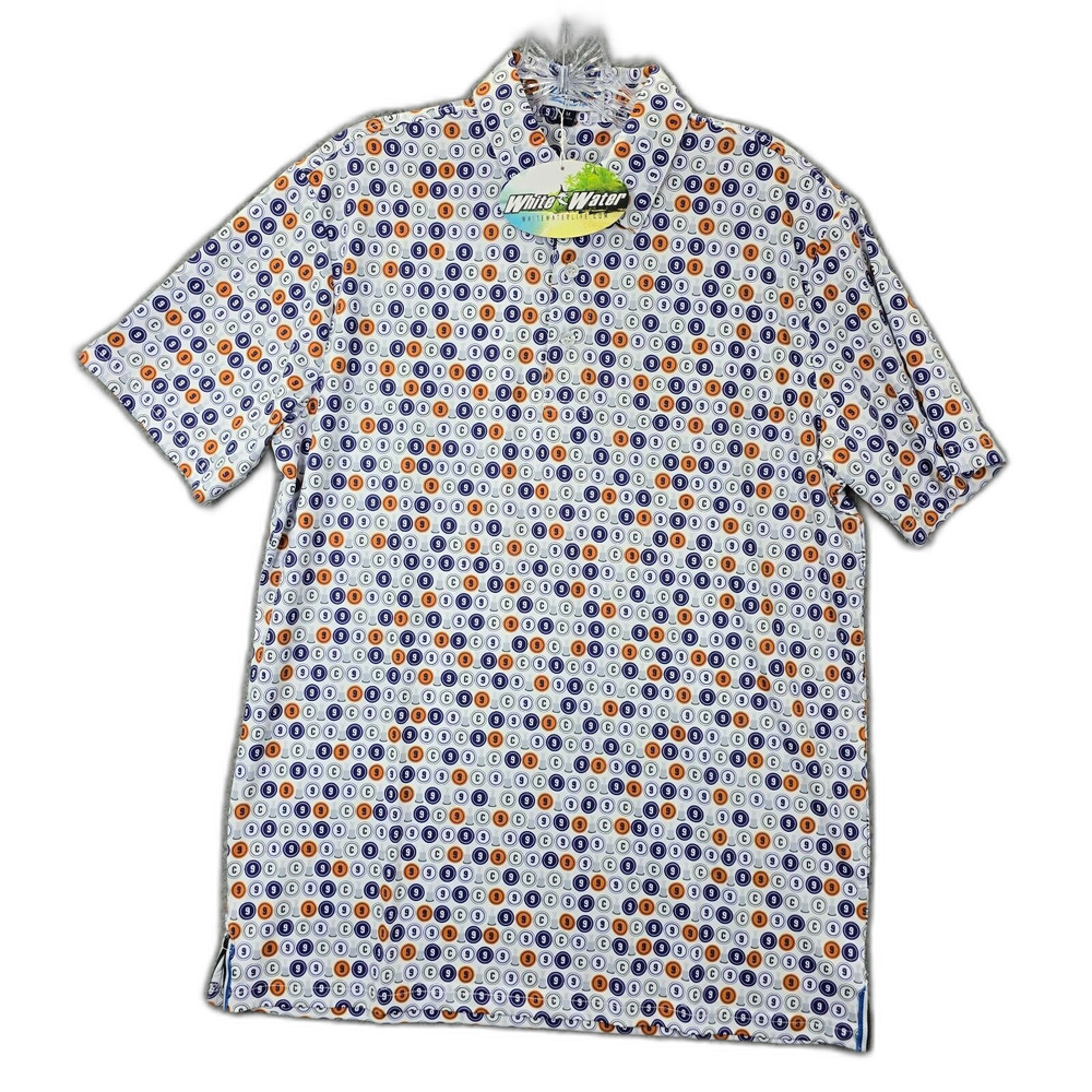 NWT White Water Life Men's Clark Gillies Performance Polo Golf Shirt Size M